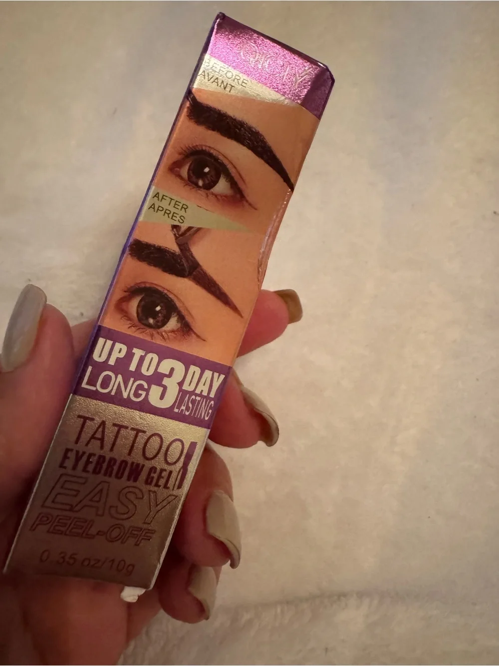 Tattoo Eyebrow Gel - Purple Peel-Off Long-Lasting Tint